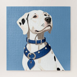 Quebra-cabeça Cão Dalmata com Coleira Azul