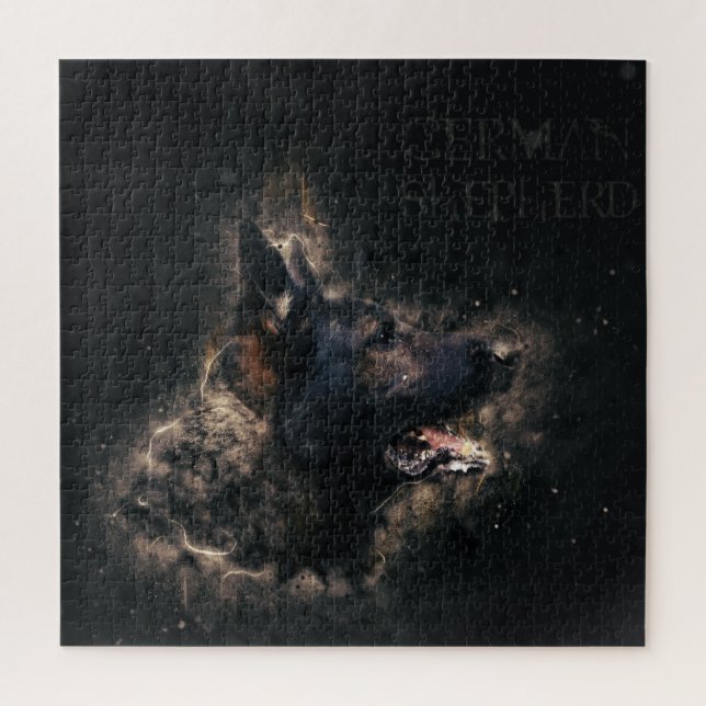 Quebra-cabeça Cão de german shepherd de trabalho - GSD (Vertical)