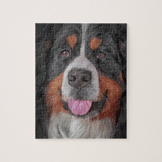Quebra-cabeça Cão de montanha de Bernese (Vertical)