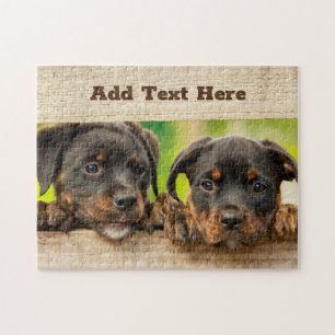 Quebra-cabeça Cão-de-papoila do Rottweiler Personalizado