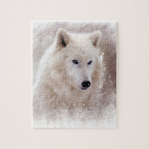 QUEBRA-CABEÇA CÃO DE PUXAR TRENÓS SIBERIAN BRANCO