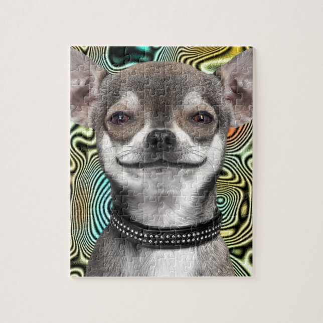 Quebra-cabeça Cão de sorriso da chihuahua (Vertical)