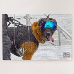 Quebra-cabeça CÃO DE TRABALHO MILITAR DOS EUA (20x30 polegadas)