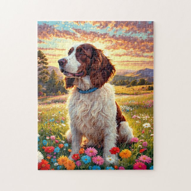 Quebra-cabeça Cão English Springer Spaniel (Vertical)