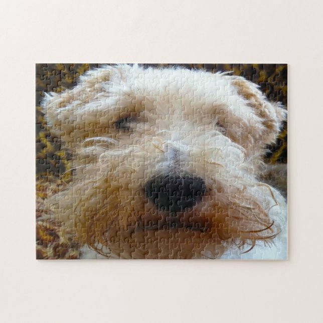 Quebra-cabeça Cão Fox Terrier. (Horizontal)