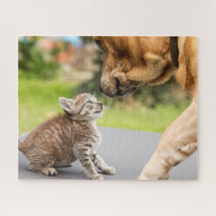 Quebra-cabeça Cão & gato das imagens de Getty no amor