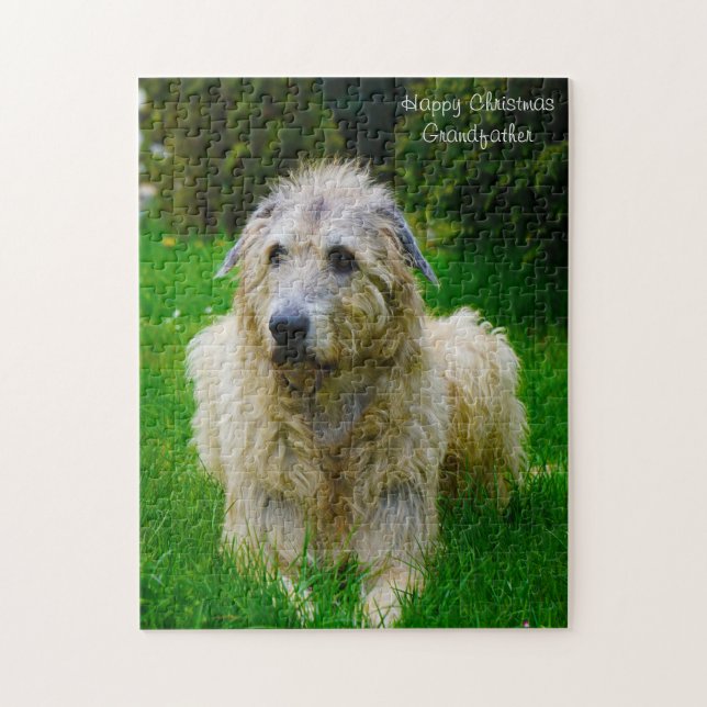 Quebra-cabeça Cão Lobo Irlandês. (Vertical)