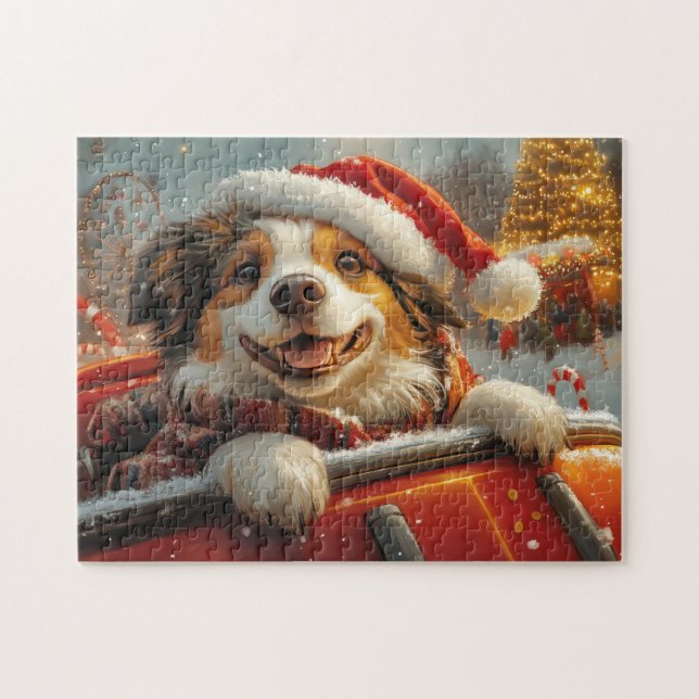 Quebra-cabeça Cão Pastor da Anatólia Montanha-russa Natal (Horizontal)