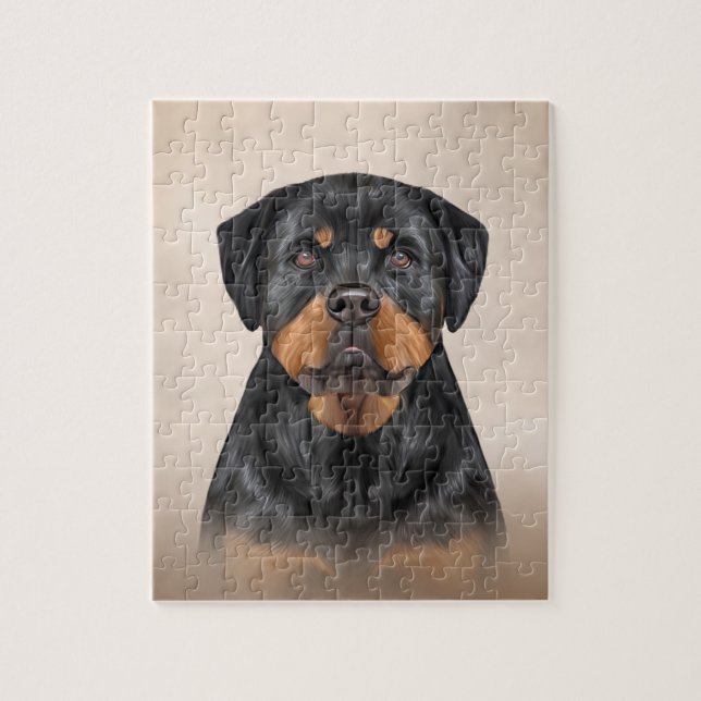 Quebra-cabeça cão rottweiler (Vertical)
