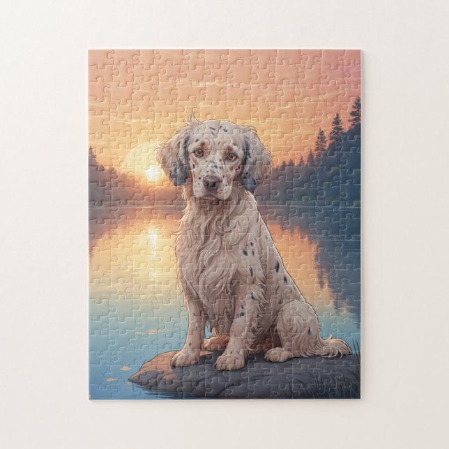 Quebra-cabeça Cão Setter Inglês (Vertical)