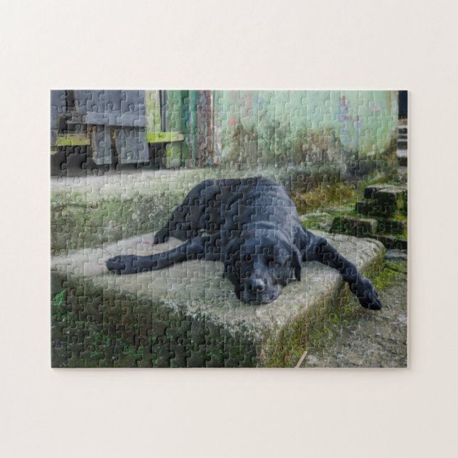 Quebra-cabeça Cão sonolento (Horizontal)