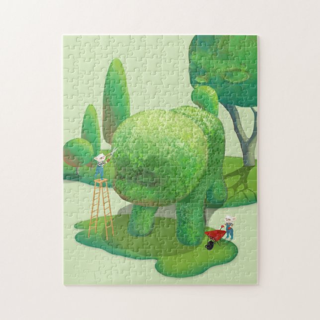 Quebra-cabeça Cão Topiário (Vertical)