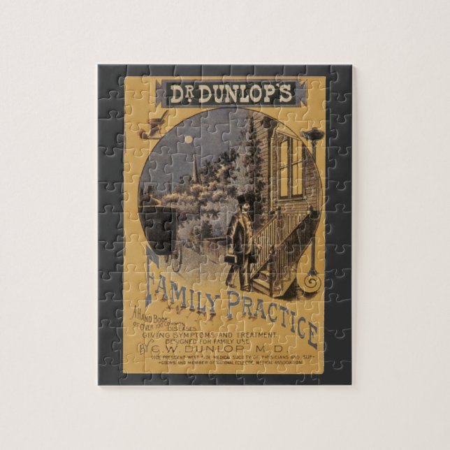 Quebra-cabeça Capa de Livro Antigo Doutor Dunlop's Prática Famil (Vertical)