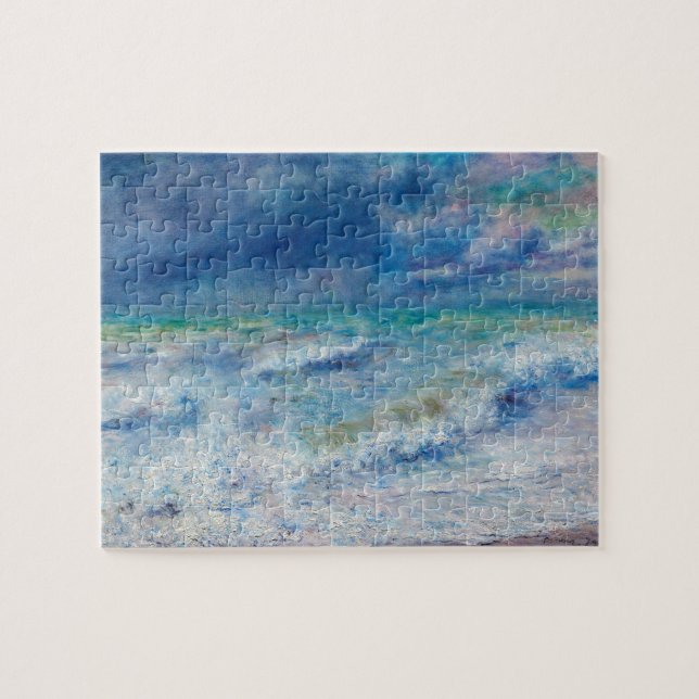Quebra-cabeça Capa de Mar Azul por Impressionista Renoir (Horizontal)
