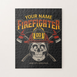 Quebra-cabeça Capacete de caveira de bombeiro personalizado Mach