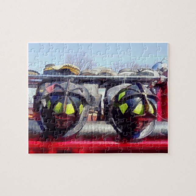 Quebra-cabeça Capacete e botas do fogo (Horizontal)