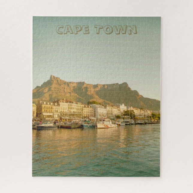 Quebra-cabeça Cape Town Tabela Mountain Porto Antigo (Vertical)
