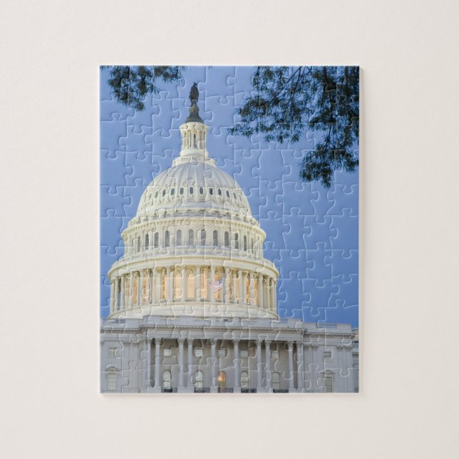 Quebra-cabeça Capitol dos EUA ao anoitecer, Washington D.C. (Dis (Vertical)
