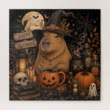 Capivara de Bruxa de Halloween Magno Outono