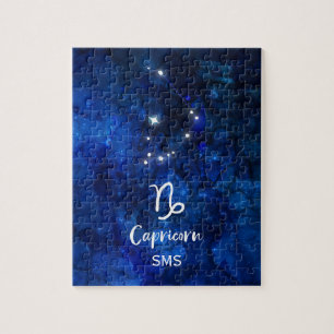 Quebra-cabeça Capricórnio Zodiac Constelação Galáxia Sky Monogra