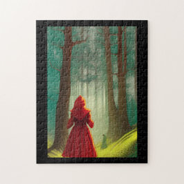 Quebra-cabeça Capuchinho vermelho nas vozes do gatinho da flores