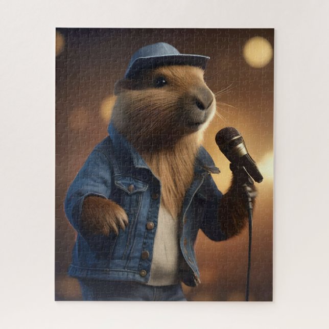 Quebra-cabeça "Capybara Cowboy: Serenading the Wild West" (Vertical)