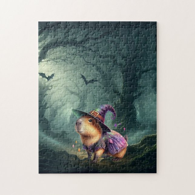 Quebra-cabeça Capybara do Halloween, Cute e Witchy (Vertical)