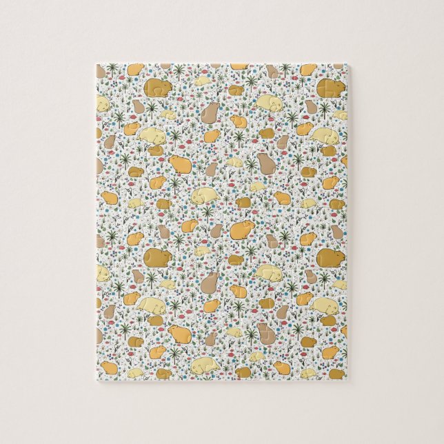 Quebra-cabeça Capybaras em amarelo (Vertical)