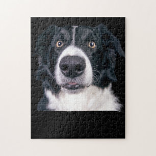 Quebra-cabeça Cara de Cachorro Preto e Branco