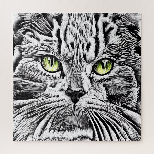 Quebra-cabeça Cara de gato (Vertical)
