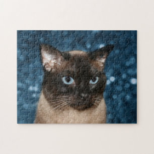 Quebra-cabeça Cara do gato Siamese
