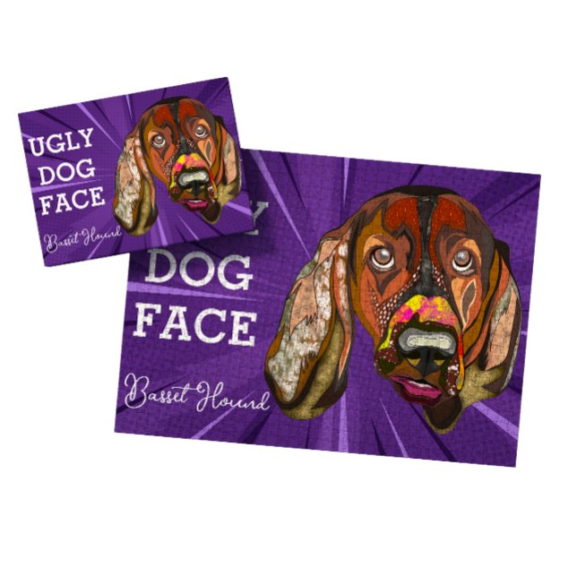 Quebra-cabeça Cara feia de cão Basset Hound 1000 (Criador carregado)