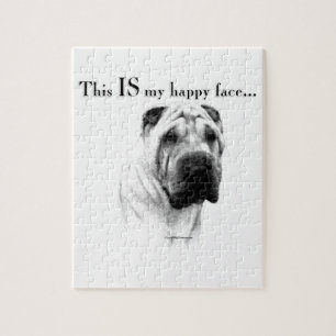 Quebra-cabeça Cara feliz de Shar Pei do chinês