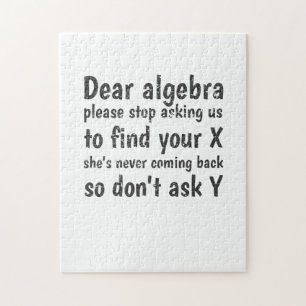 Quebra-cabeça Cara parada da álgebra que pede que nós encontre