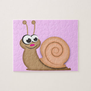 Quebra-cabeça Caracol bonito dos desenhos animados