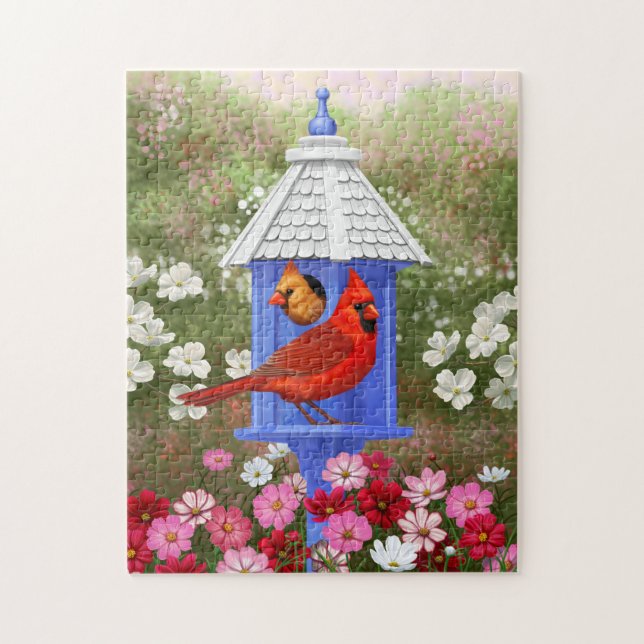 Quebra-cabeça Cardeais e Casa Azul (Vertical)