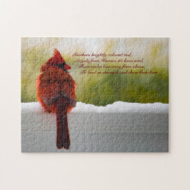 Quebra-cabeça Cardeal com Visitantes do Céu 14x11 desafiando