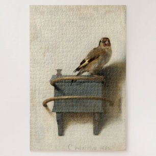 Quebra-cabeça Carel Fabritius, Arte de Pássaro Vintage Goldfinc