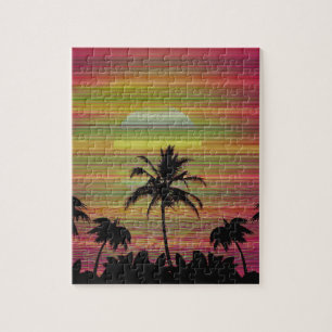 Quebra-cabeça Caribe estética solar Vaporwave Retro 80s 90s