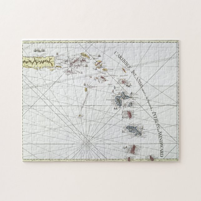 QUEBRA-CABEÇA CARIBE: MAPA, 1775 (Horizontal)