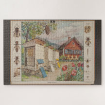 Carimbo escolar sueco antigo - Abelhas