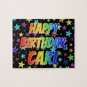 Quebra-cabeça "CARL" First Name, Fun "HAPPY BIRTHDAY"