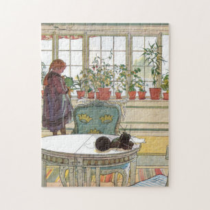 Quebra-cabeça Carl Larsson - Flowers On The Windowsill