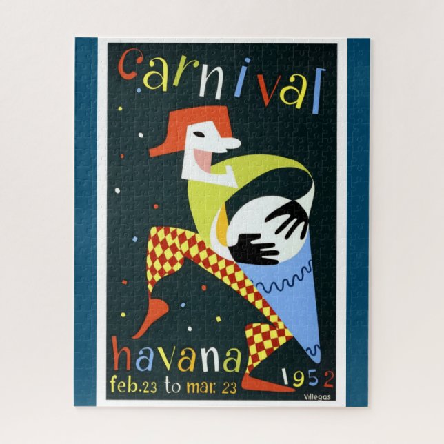 Quebra-cabeça Carnaval Havana Vintage Viagem Art (Vertical)