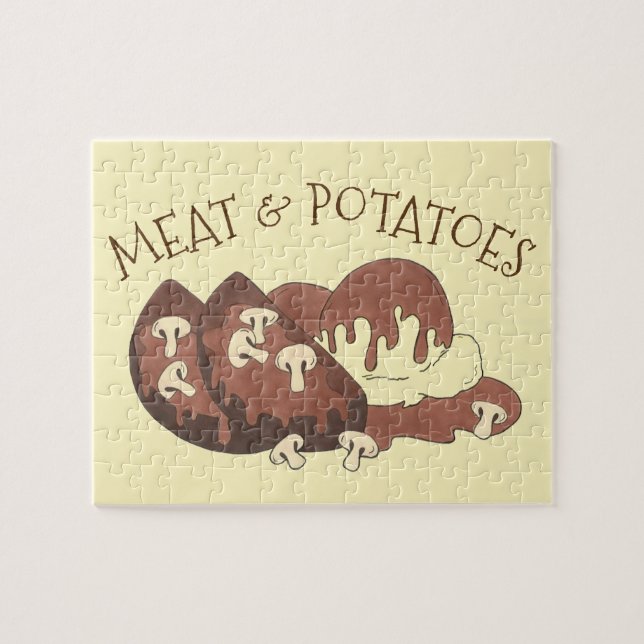 Quebra-cabeça Carne e Batatas Meatloaf Moshroom Gravy Diner (Horizontal)