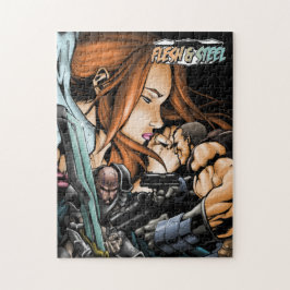 Quebra-cabeça Carne e design de aço V4