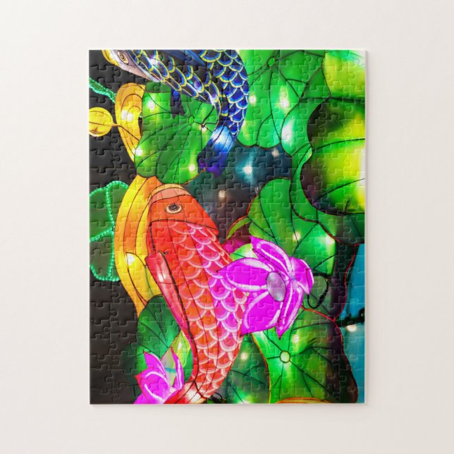 Quebra-cabeça Carpa Iluminada (Vertical)