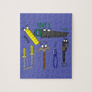 Quebra-cabeça Carpenter Tools Whimsical Cartoon Art