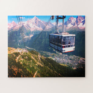 Quebra-cabeça Carro a cabo sobre Chamonix