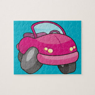 Quebra-cabeça Carro de Cartografia Rosa